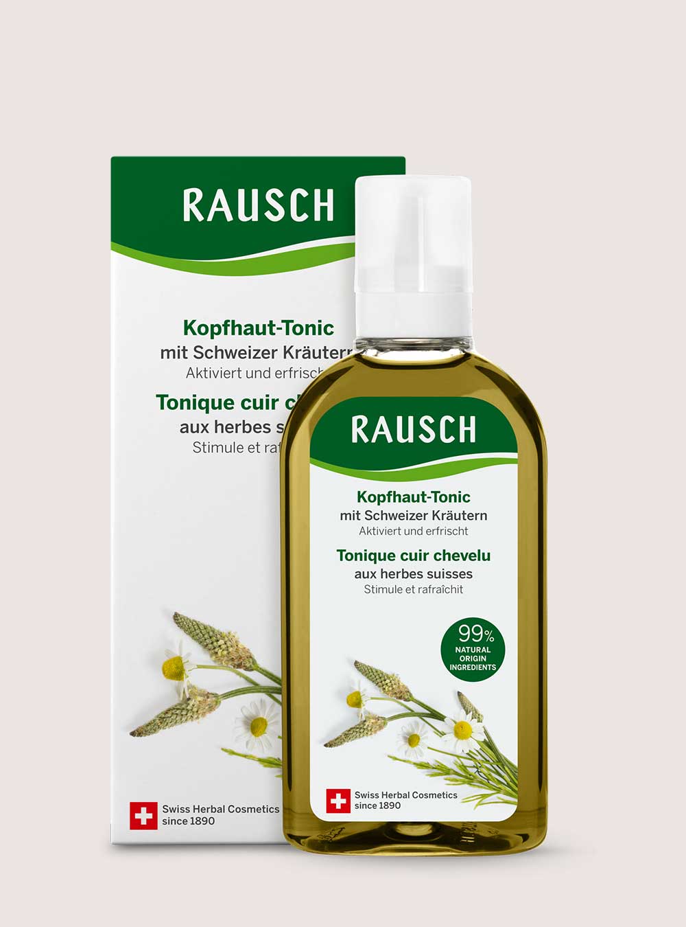RAUSCH Kopfhaut-Tonic mit Schweizer Kräutern mit Verpackung