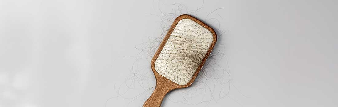 Bürste mit vielen ausgefallenen Haaren