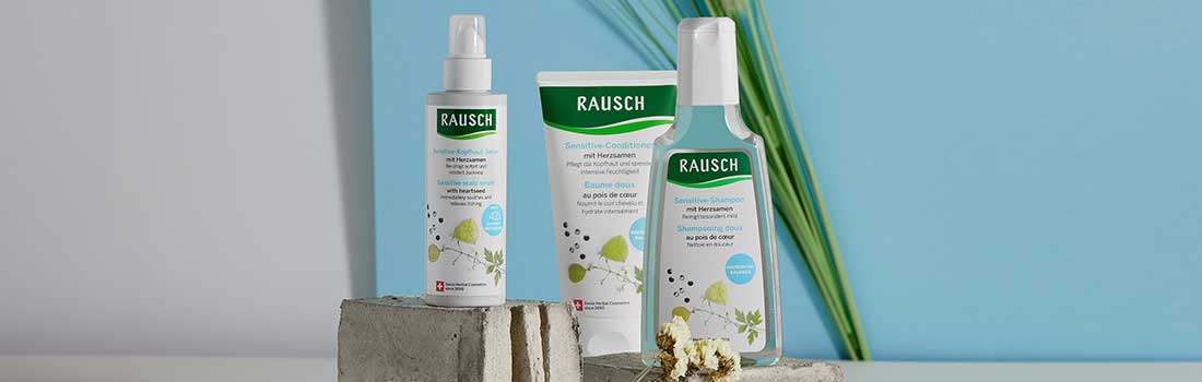 Darstellung der Sensitive Linie mit Serum, Conditioner und Shampii