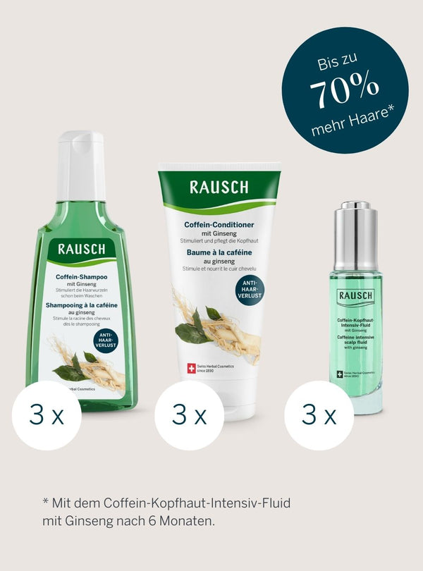 Coffein-Set mit Ginseng bei Haarausfall - 3 Monate